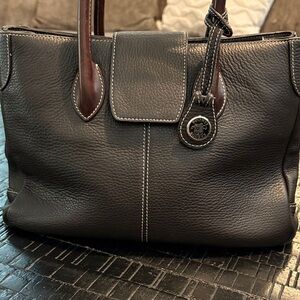 Dooney & Bourke Black and Brown Shoulder Bag